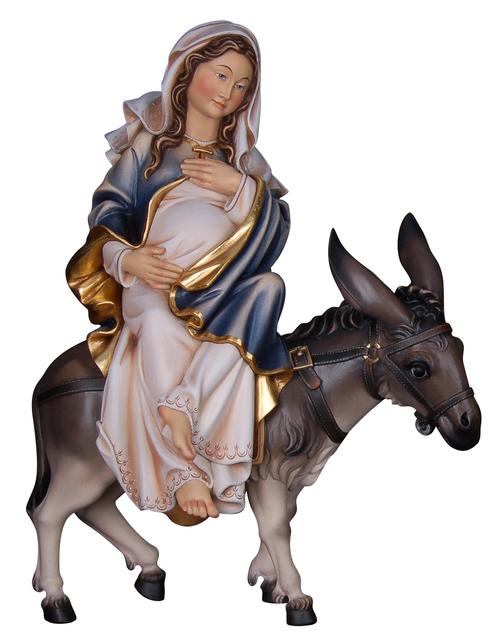 Schwangere Maria sitzend auf Esel
