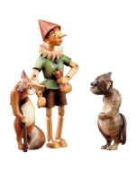 Pinocchio mit Fuchs und Katze